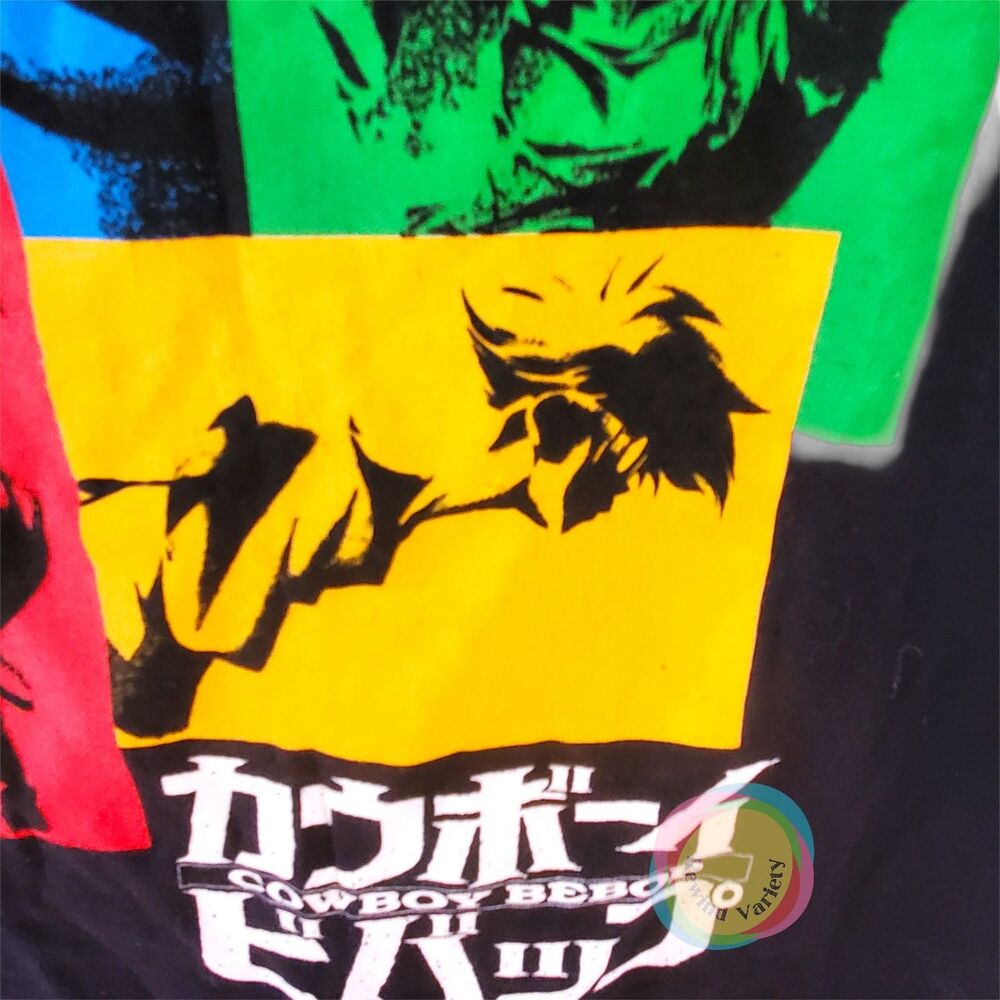 Cowboy Bebop Anime Shirt Mens Small Black Spike Faye Jet - Picture 5 of 10